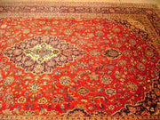 10x14 Authentic Hand Knotted Persian Kashan Rug - Iran - bestrugplace