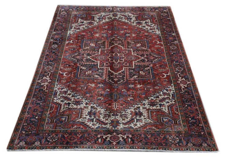 8x12 Authentic Hand-knotted Persian Heriz Rug - Iran - bestrugplace