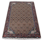 2' x 3' Brownish Gray Persian Kolyaei Rug