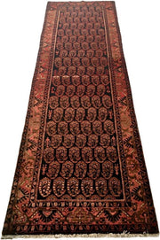 4x13 Authentic Hand-knotted Persian Hamadan Rug - Iran - bestrugplace