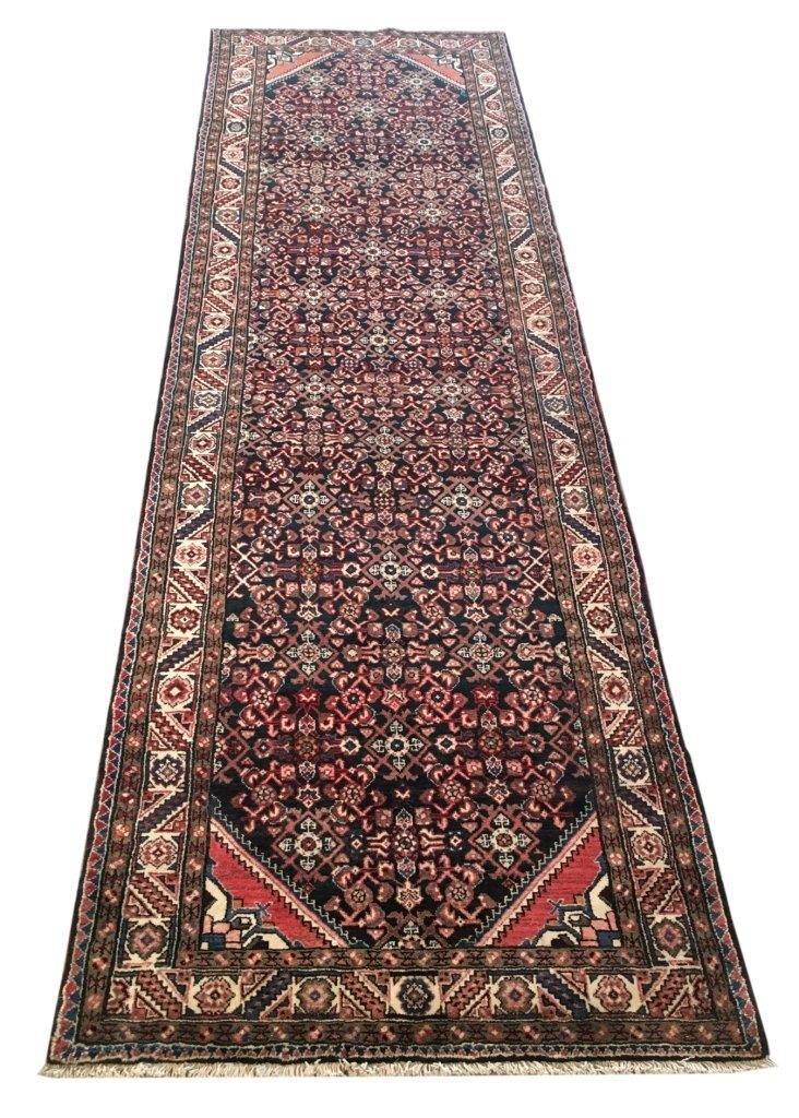 4x12 Authentic Hand-knotted Persian Hamadan Rug - Iran - bestrugplace