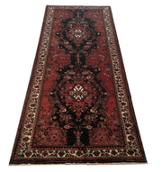 4x10 Authentic Hand-knotted Persian Hamadan Rug - Iran - bestrugplace