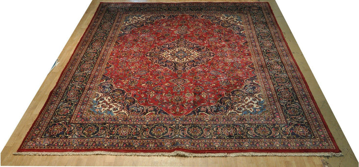 10x13 Authentic Hand-knotted Kashan Rug- 78889 - bestrugplace