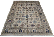 9' x 13' Grey Olive Persian Ardebil Rug