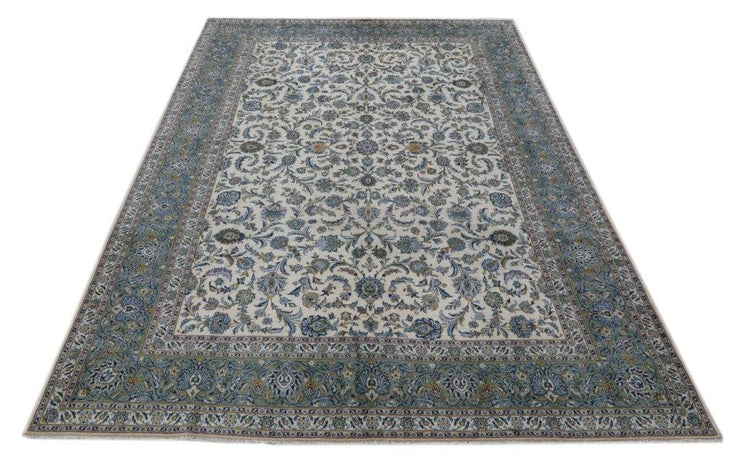 10x14 Authentic Hand-knotted Persian Signed Kashan Rug - Iran - bestrugplace