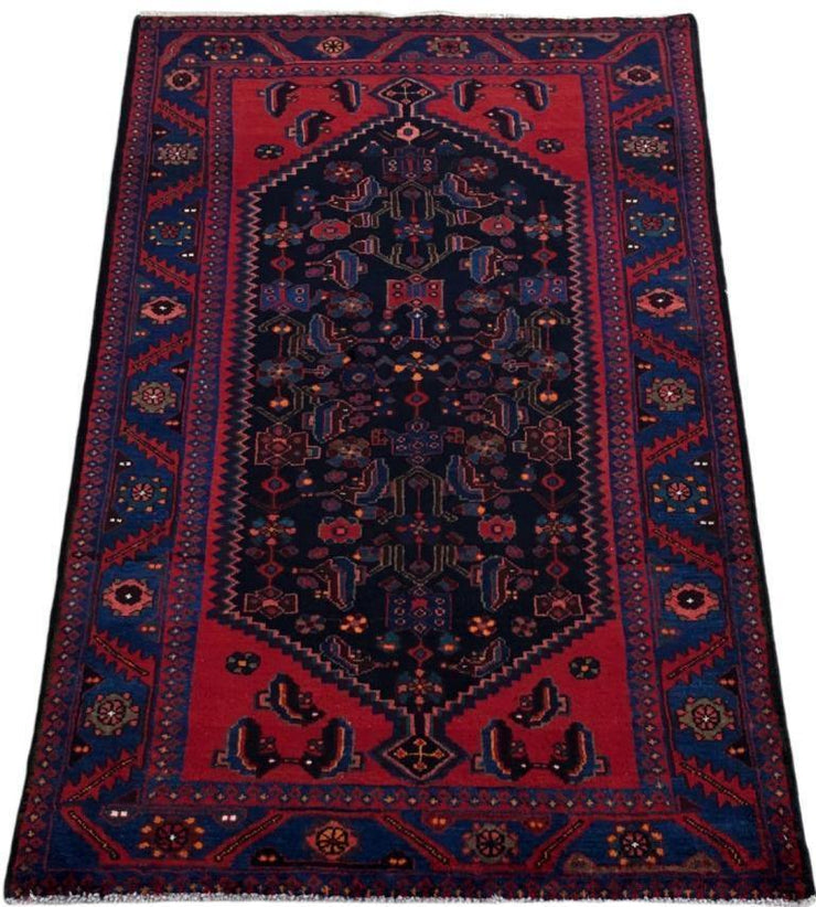 4x5 Authentic Hand-knotted Persian Hamadan Rug - Iran - bestrugplace