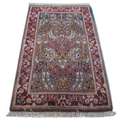 2' x 3' Tan Brown Persian Kerman Rug