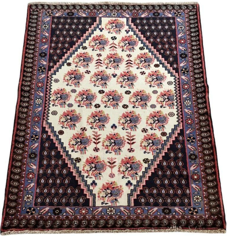 4x5 Authentic Hand-knotted Persian Hamadan Rug - Iran - bestrugplace