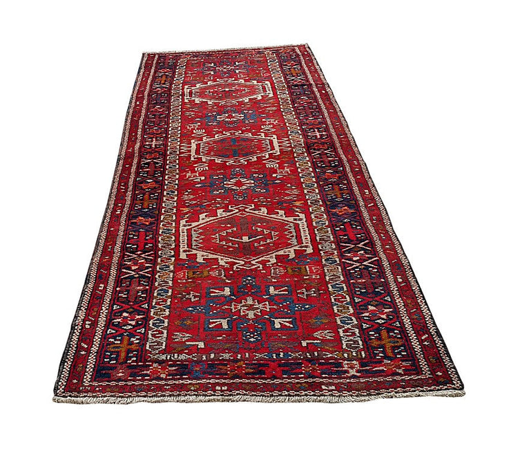 3' x 11' Red Persian Hamadan Rug