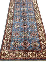 Stunning 4x18 Authentic Hand-knotted Super Kazak Rug - Pakistan - bestrugplace