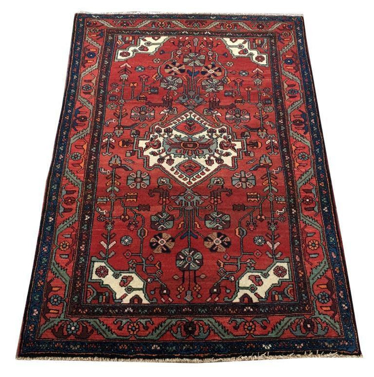 5x6 Authentic Hand-knotted Persian Hamadan Rug - Iran - bestrugplace