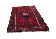 4' x 7' Red Persian Kurd Bijar Rug