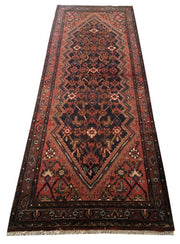 4x11 Authentic Hand-knotted Persian Hamadan Rug - Iran - bestrugplace