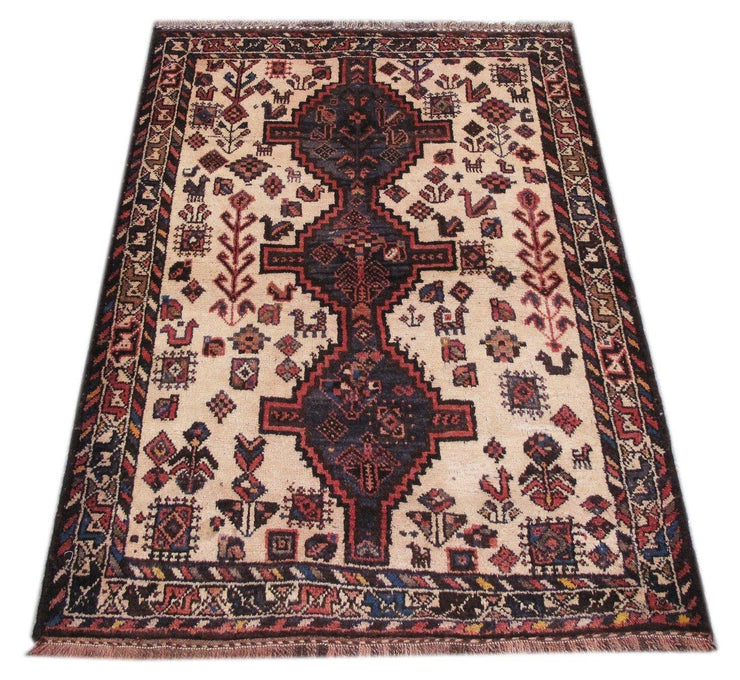 Luxurious 4x5 Authentic Hand-knotted Persian Hamadan Rug - Iran - bestrugplace