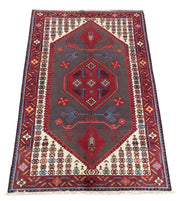 4x7 Authentic Hand-knotted Persian Hamadan Rug - Iran - bestrugplace