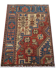 3' x 3' Red Persian Hamadan Rug