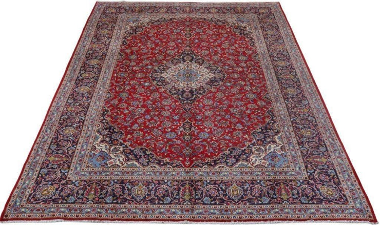 10x13 Authentic Hand-knotted Persian Signed Kashan Rug - Iran - bestrugplace