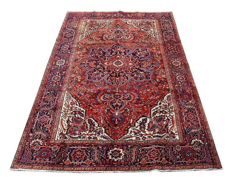 8x12 Authentic Hand Knotted Persian Heriz Rug - Iran - bestrugplace