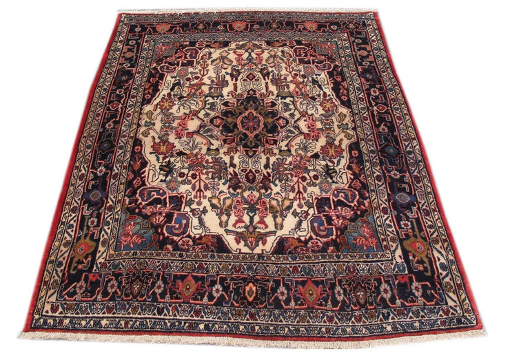 Luxurious 5x6 Authentic Hand-knotted Persian Hamadan Rug - Iran - bestrugplace