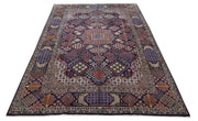 NAVY BLUE GEORMETRIC Authentic Hand-knotted Persian Signed Isfahan Rug - Iran 82342 - bestrugplace