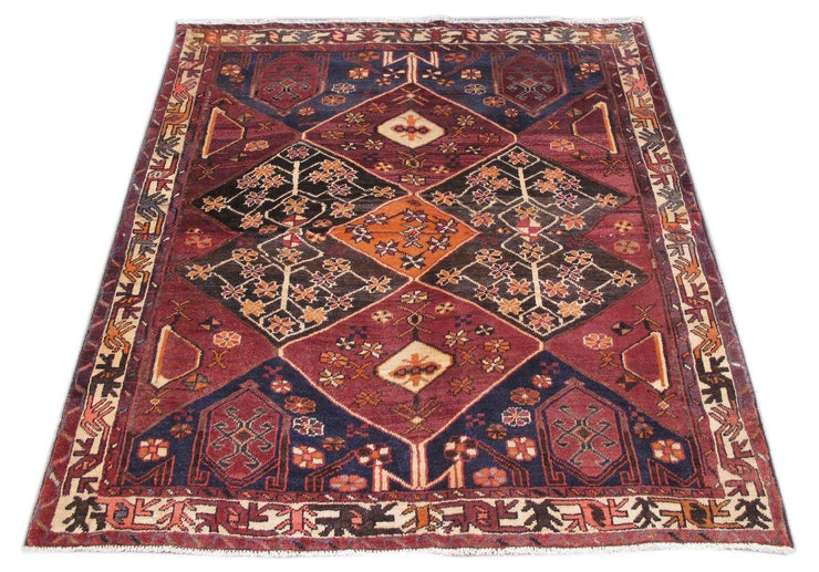 Luxurious 5x6 Authentic Hand-knotted Persian Hamadan Rug - Iran - bestrugplace