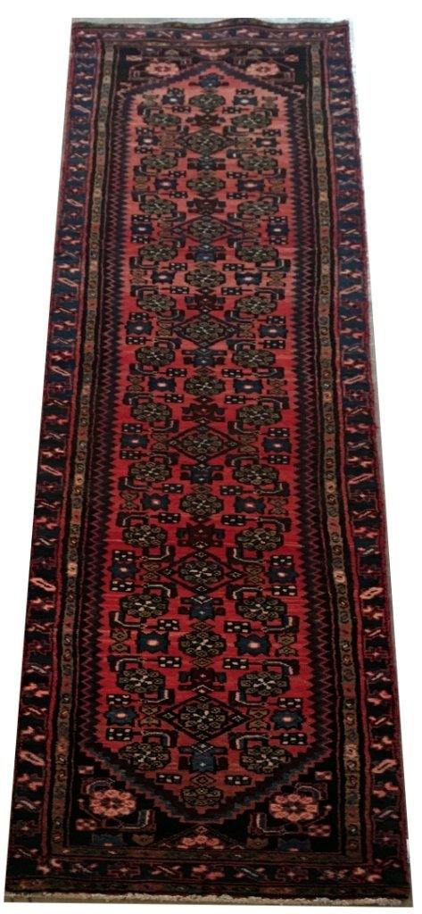 3x13 Authentic Hand-knotted Persian Hamadan Rug - Iran - bestrugplace