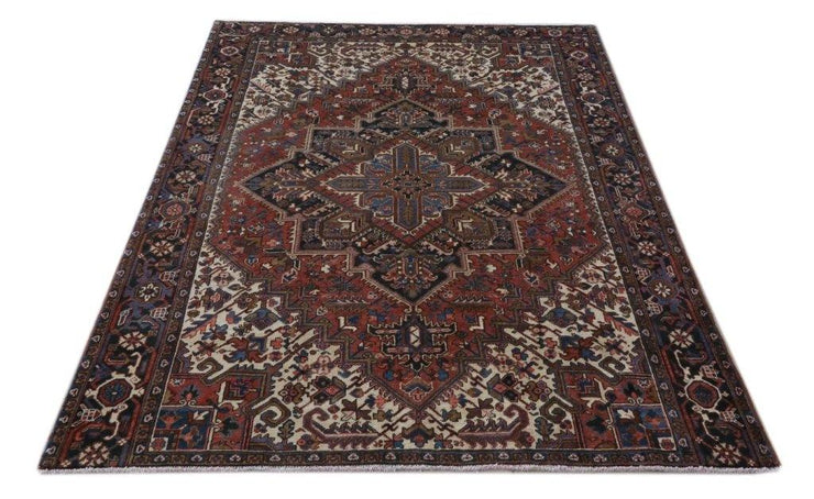 6x9 Authentic Hand-knotted Persian Heriz Rug - Iran - bestrugplace