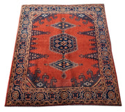 6' x 8' Orange Persian Vis Rug