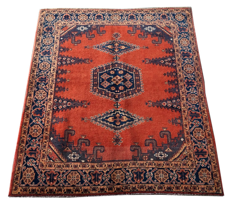 6' x 8' Orange Persian Vis Rug