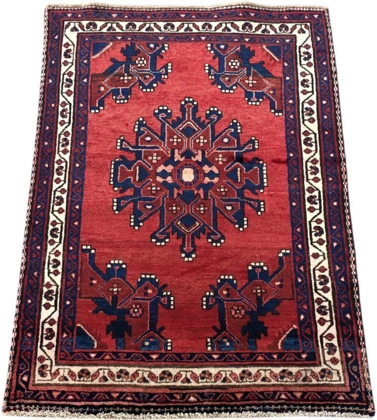 3x5 Authentic Hand-knotted Persian Hamadan Rug - Iran - bestrugplace