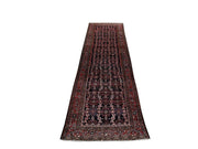 4x13 Authentic Hand Knotted Persian Hamadan Rug - Iran - bestrugplace