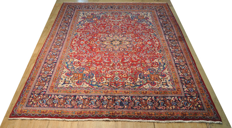 10' x 13' Red Semi Antique Persian Shheik Safi Rug