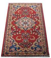 2' x 4' Red Persian Hamadan Rug