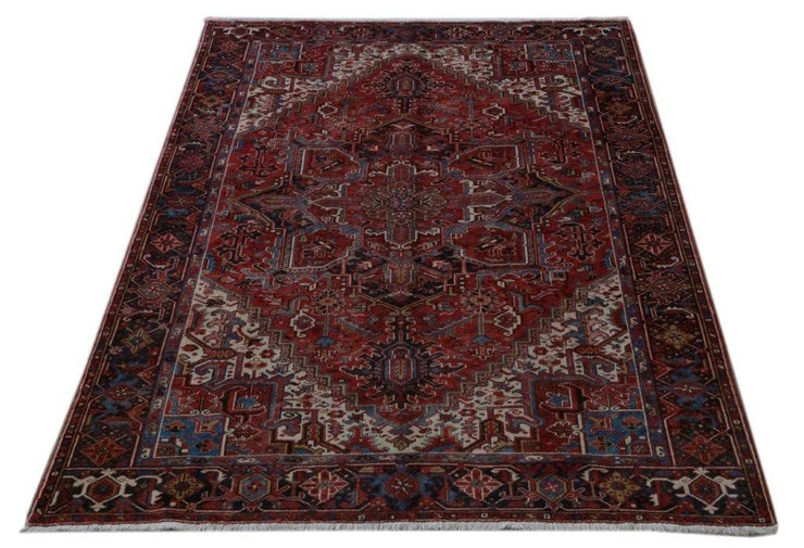 8x10 Authentic Hand-knotted Persian Heriz Rug - Iran - bestrugplace