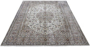 10x13 IVORY Authentic Hand-knotted Persian Signed Kashan Rug - Iran 82197 - bestrugplace