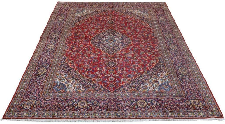 10x13 Authentic Hand-knotted Persian Signed Kashan Rug - Iran - bestrugplace