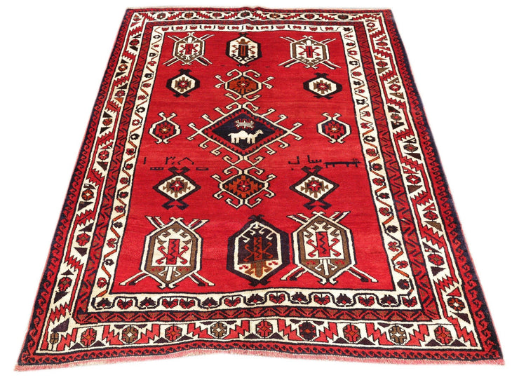 Luxurious 6x7 Authentic Hand-knotted Persian Hamadan Rug - Iran - bestrugplace