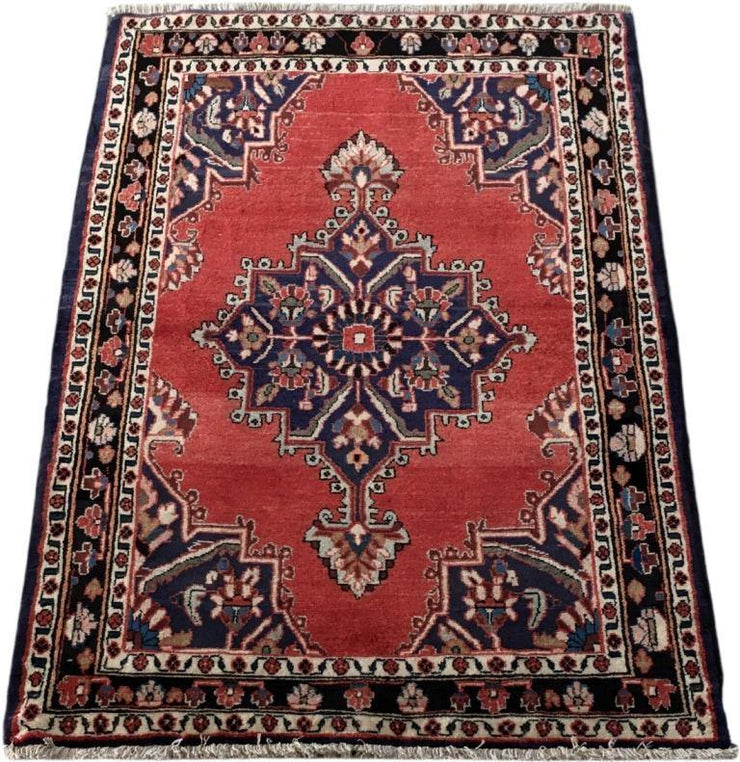 4x5 Authentic Hand-knotted Persian Hamadan Rug - Iran - bestrugplace