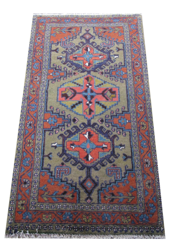 2' x 4' Khaki Brown Persian Vis Rug