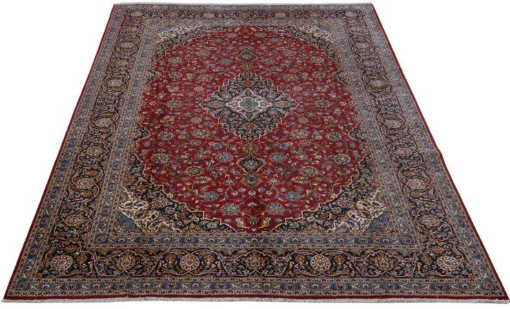 11x14 Authentic Hand-knotted Persian Signed Kashan Rug - Iran - bestrugplace