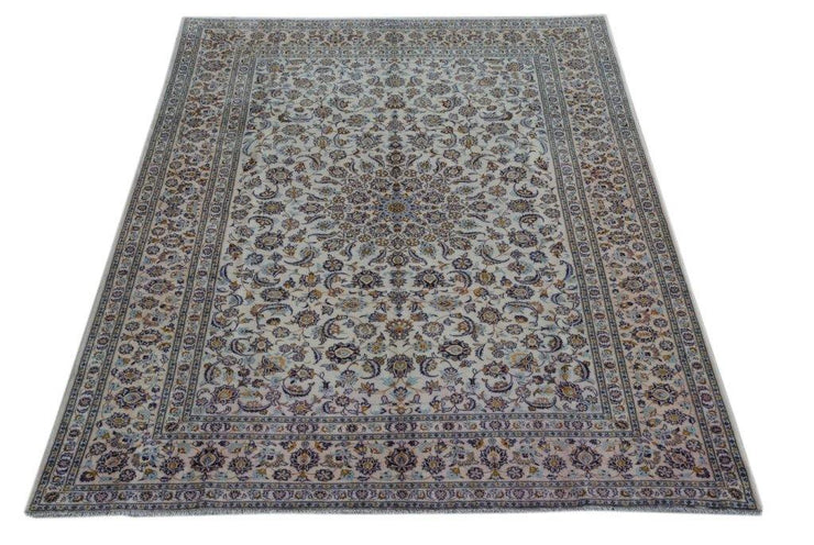 9x13 Authentic Hand-knotted Persian Signed Kashan Rug - Iran - bestrugplace