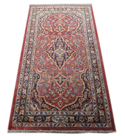 2' x 4' Red Persian Kashan Rug