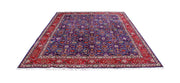 10' x 13' Dark Blue Persian Tabriz All Over Rug