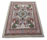 2' x 3' Ivory Persian Arak Rug