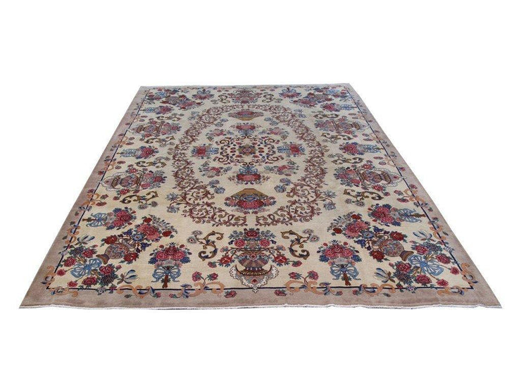 10x14 Authentic Hand Knotted Persian Mashad Rug - Iran - bestrugplace