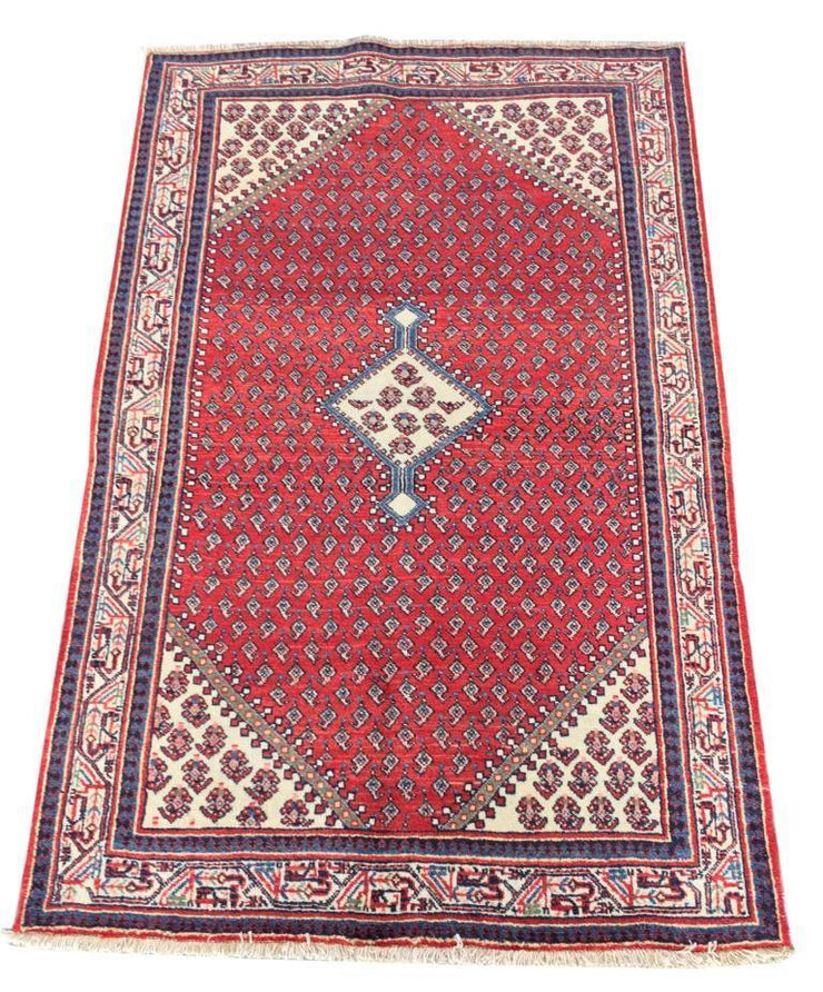 4x7 Authentic Hand-knotted Persian Hamadan Rug - Iran - bestrugplace