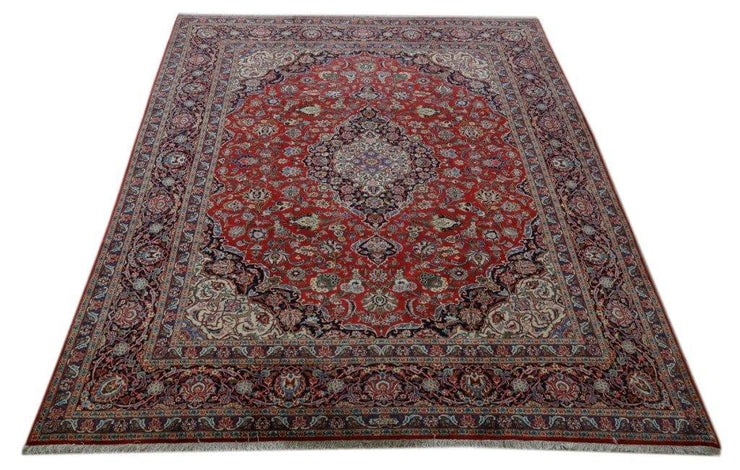 10x13 Authentic Hand-knotted Persian Signed Kashan Rug - Iran - bestrugplace