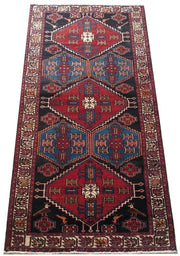 4x10 Authentic Hand-knotted Persian Hamadan Rug - Iran - bestrugplace