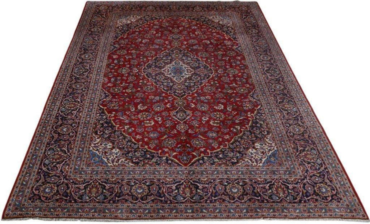 10x14 Authentic Hand-knotted Persian Signed Kashan Rug - Iran - bestrugplace