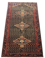 3x12 Authentic Hand-knotted Persian Hamadan Rug - Iran - bestrugplace